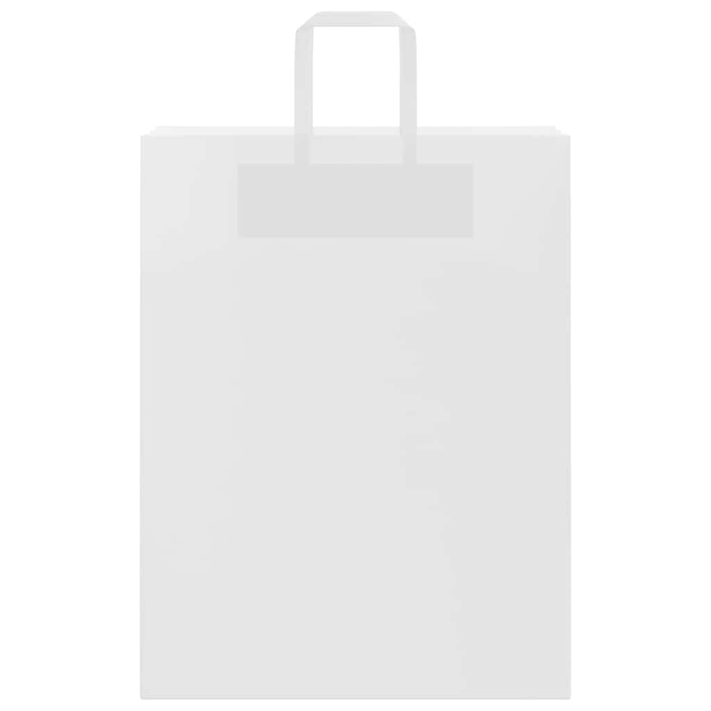 vidaXL Χάρτινες σακούλες 250 τεμάχια με χερούλια Λευκό 32x12x42 εκ.