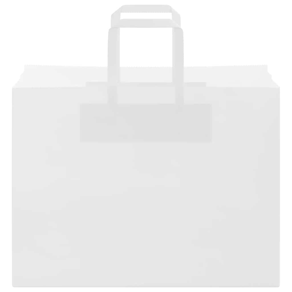 vidaXL Χάρτινες σακούλες 250 τεμάχια με χερούλια Λευκό 32x17x25 εκ.