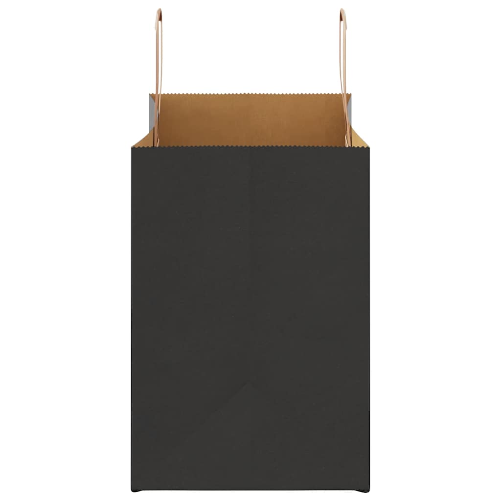 vidaXL Χάρτινες σακούλες 250 τεμάχια με χερούλια Μαύρο 32x17x25 εκ.