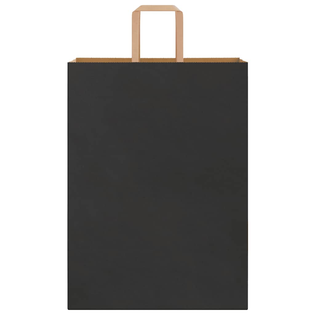 vidaXL Χάρτινες σακούλες 250 τεμάχια με χερούλια Μαύρο 32x17x44 εκ.