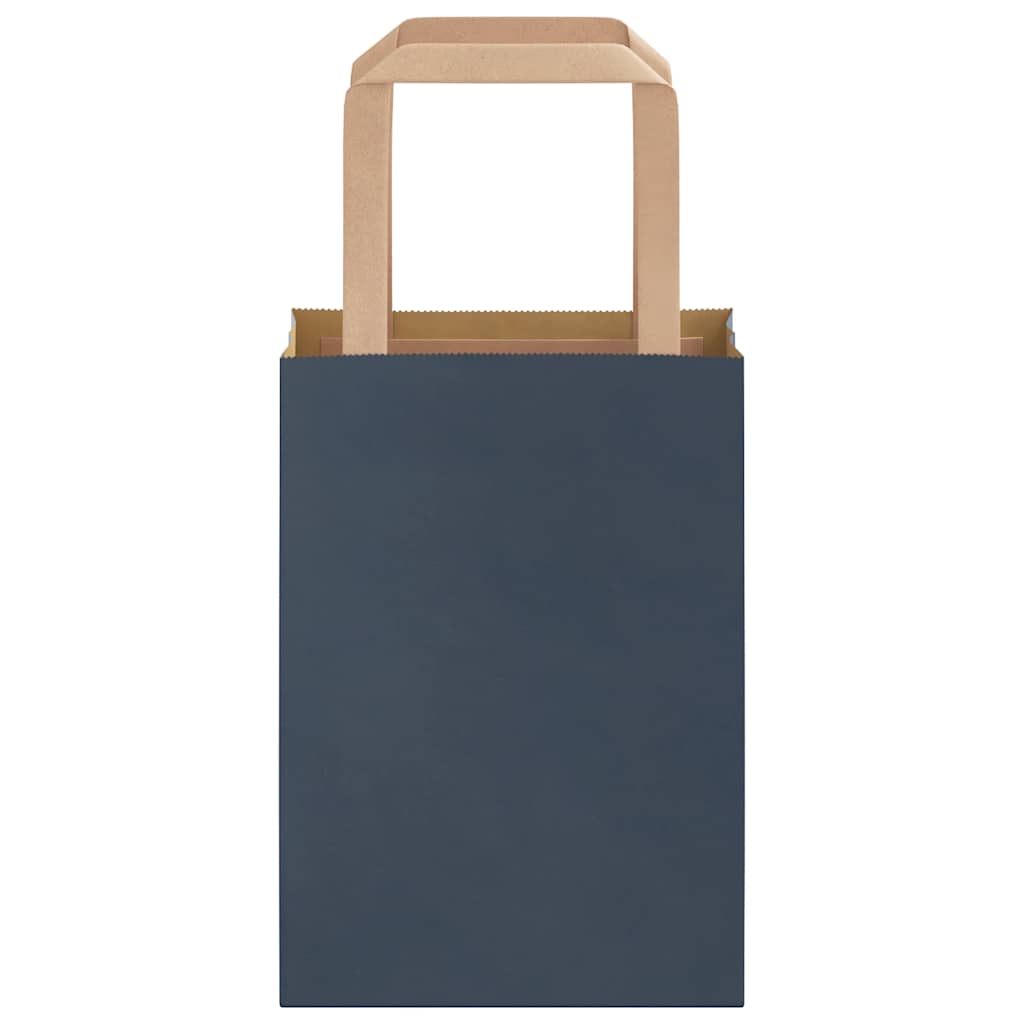 vidaXL Χάρτινες σακούλες 250 τεμάχια με χερούλια Μπλε 15x8x21 εκ.