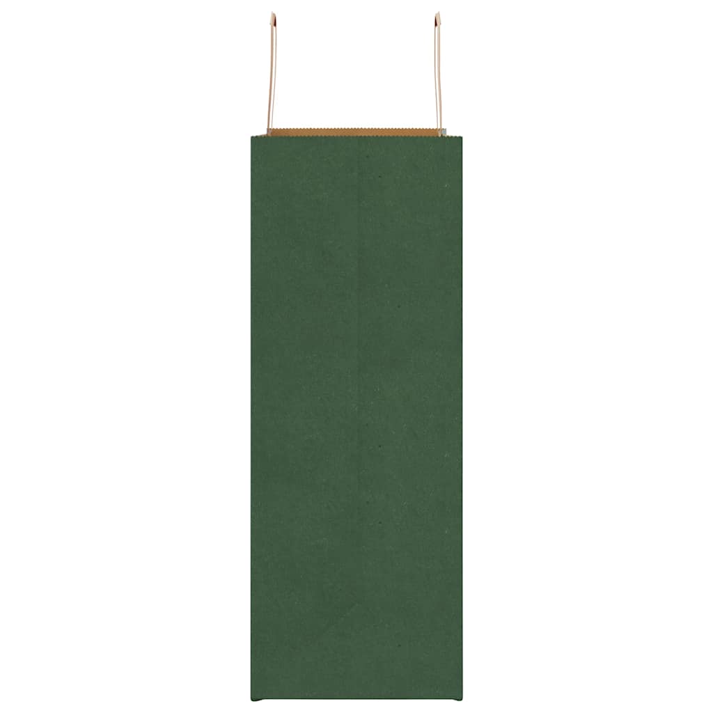 vidaXL Χάρτινες σακούλες 50 τεμάχια με χερούλια Πράσινο 32x17x44 εκ.