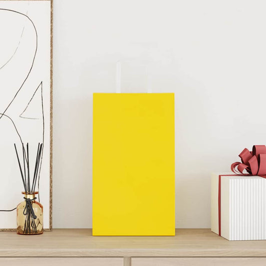 vidaXL Χάρτινες σακούλες 50 τεμάχια με χερούλια Κίτρινο 21x11x36 εκ.