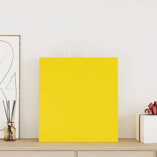 vidaXL Χάρτινες σακούλες 50 τεμάχια με χερούλια Κίτρινο 45x17x48 εκ.