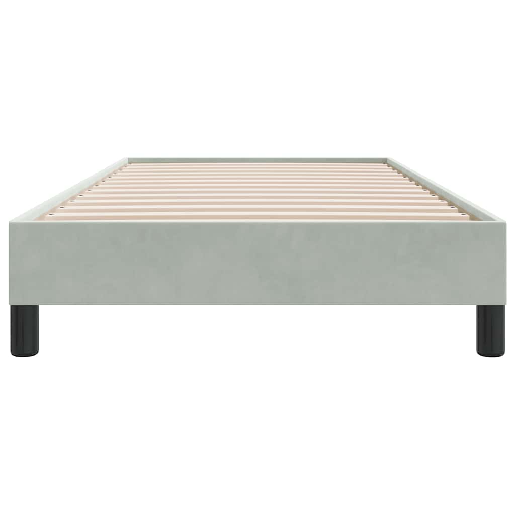 vidaXL Box Spring κρεβάτι χωρίς στρώμα ανοιχτό γκρι Βελούδινο