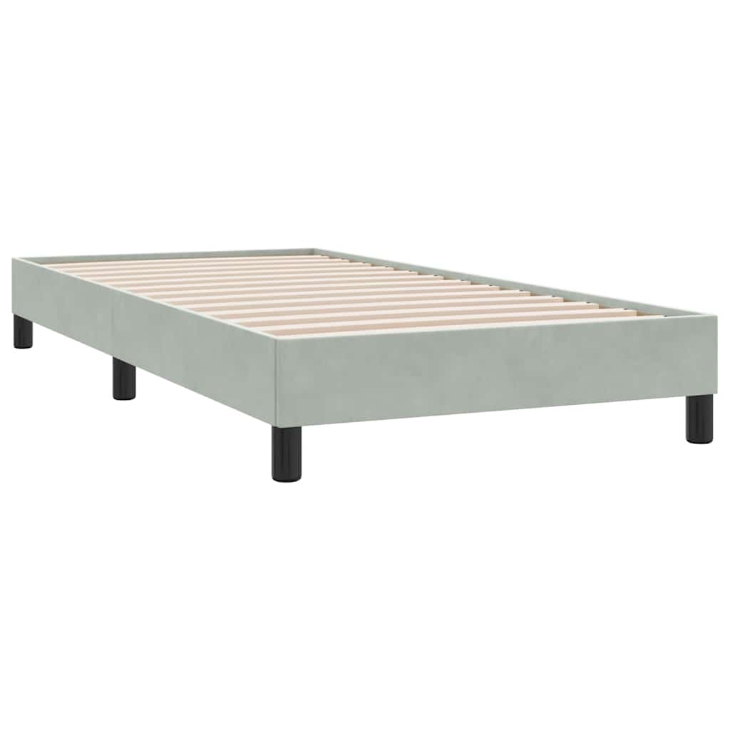 vidaXL Box Spring κρεβάτι χωρίς στρώμα ανοιχτό γκρι Βελούδινο