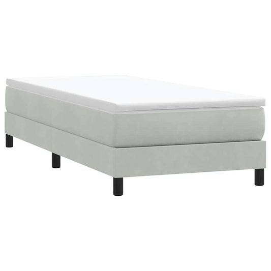 vidaXL Box Spring κρεβάτι χωρίς στρώμα ανοιχτό γκρι Βελούδινο