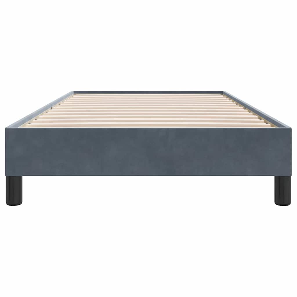 vidaXL Box Spring Κρεβάτι χωρίς στρώμα Σκούρο γκρι 80x210 cm Βελούδινο