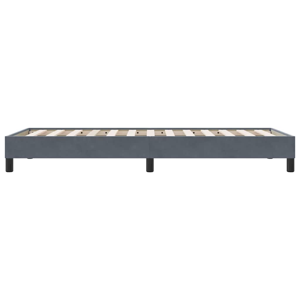 vidaXL Box Spring Κρεβάτι χωρίς στρώμα Σκούρο γκρι 80x210 cm Βελούδινο