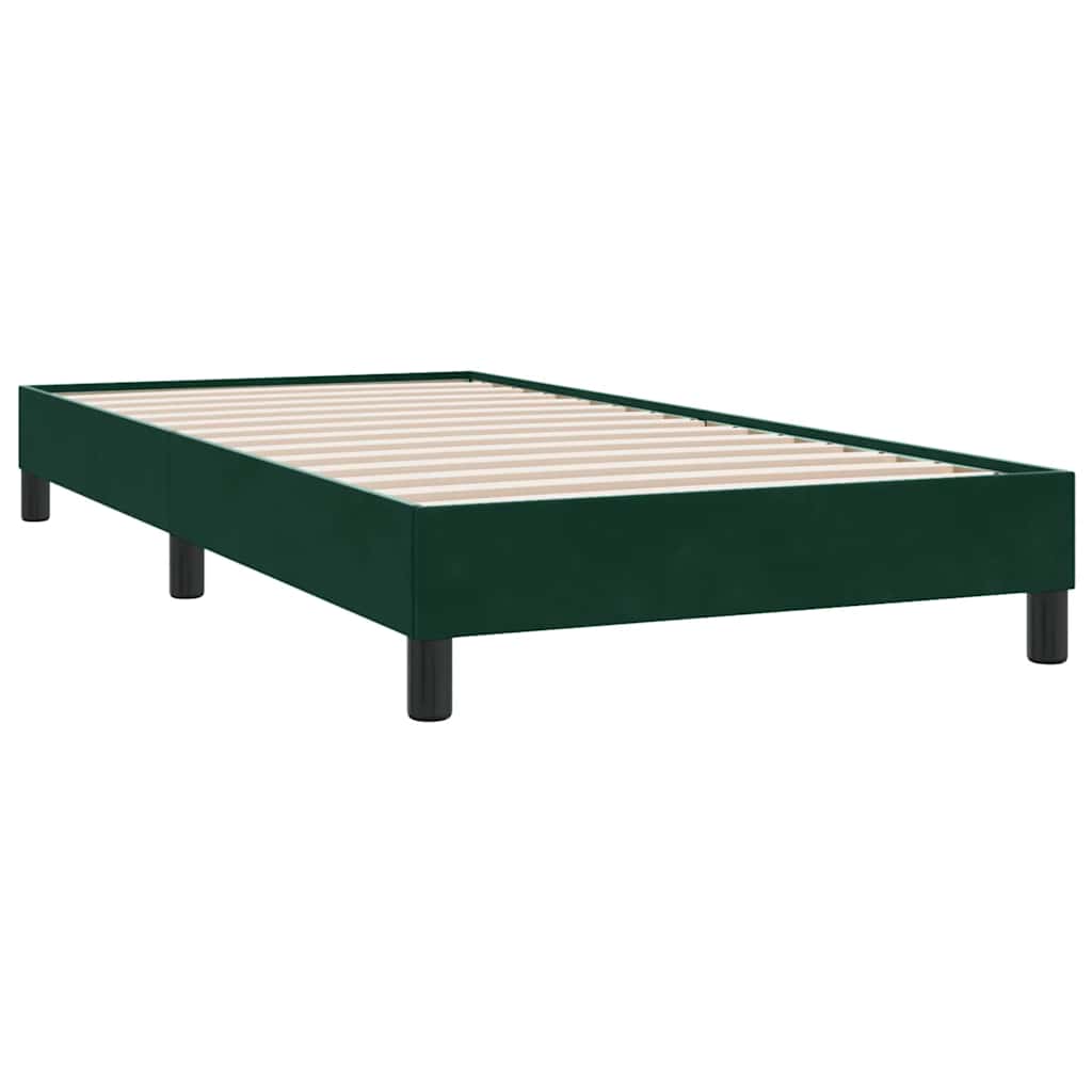 vidaXL Box Spring Κρεβάτι χωρίς στρώμα Σκούρο πράσινο Βελούδινο