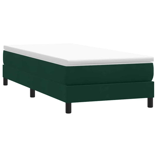 vidaXL Box Spring Κρεβάτι χωρίς στρώμα Σκούρο πράσινο Βελούδινο