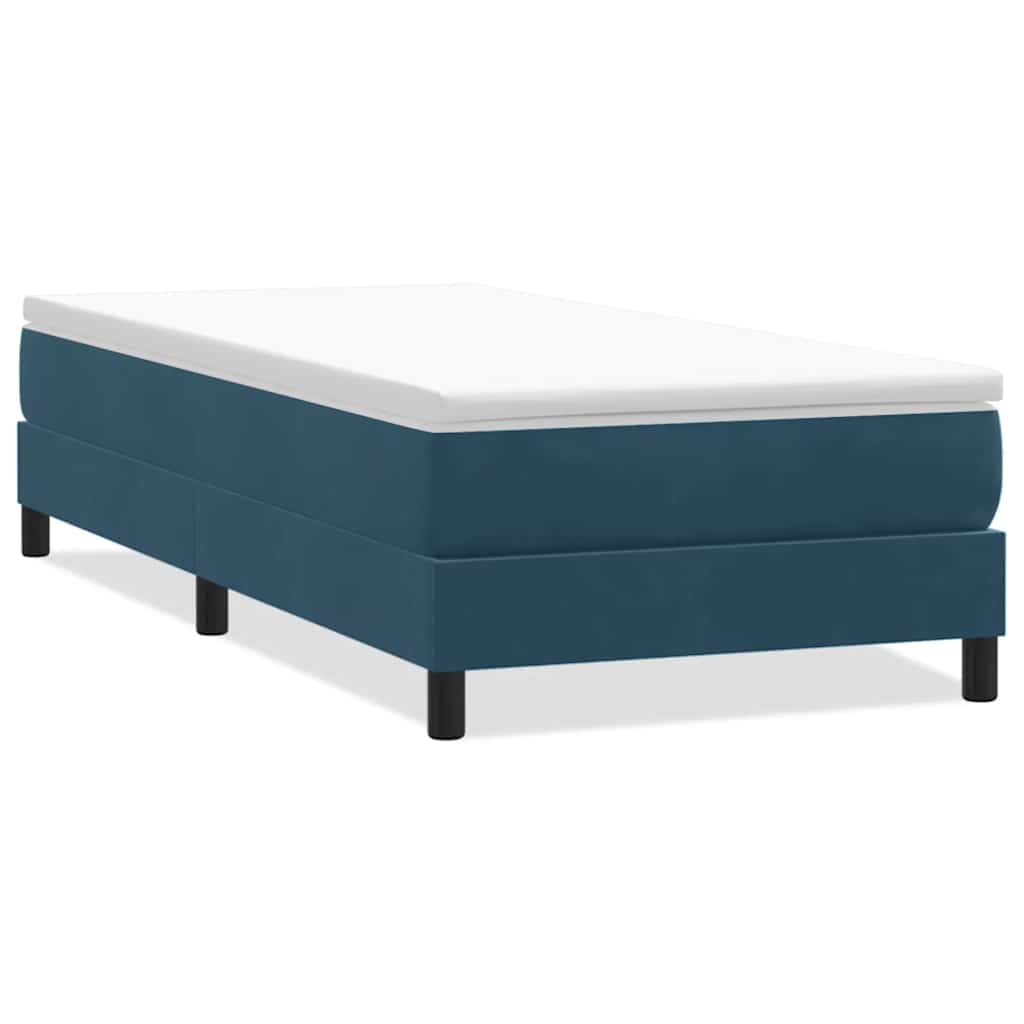 vidaXL Box Spring Κρεβάτι χωρίς στρώμα Σκούρο μπλε 80x210 cm Βελούδινο