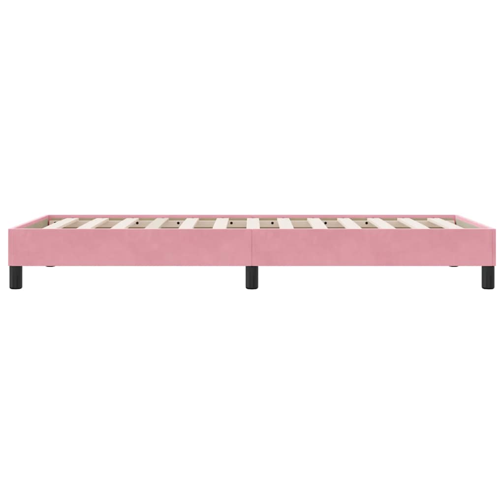 vidaXL Box Spring Κρεβάτι χωρίς στρώμα Ροζ 80x210 cm Βελούδινο