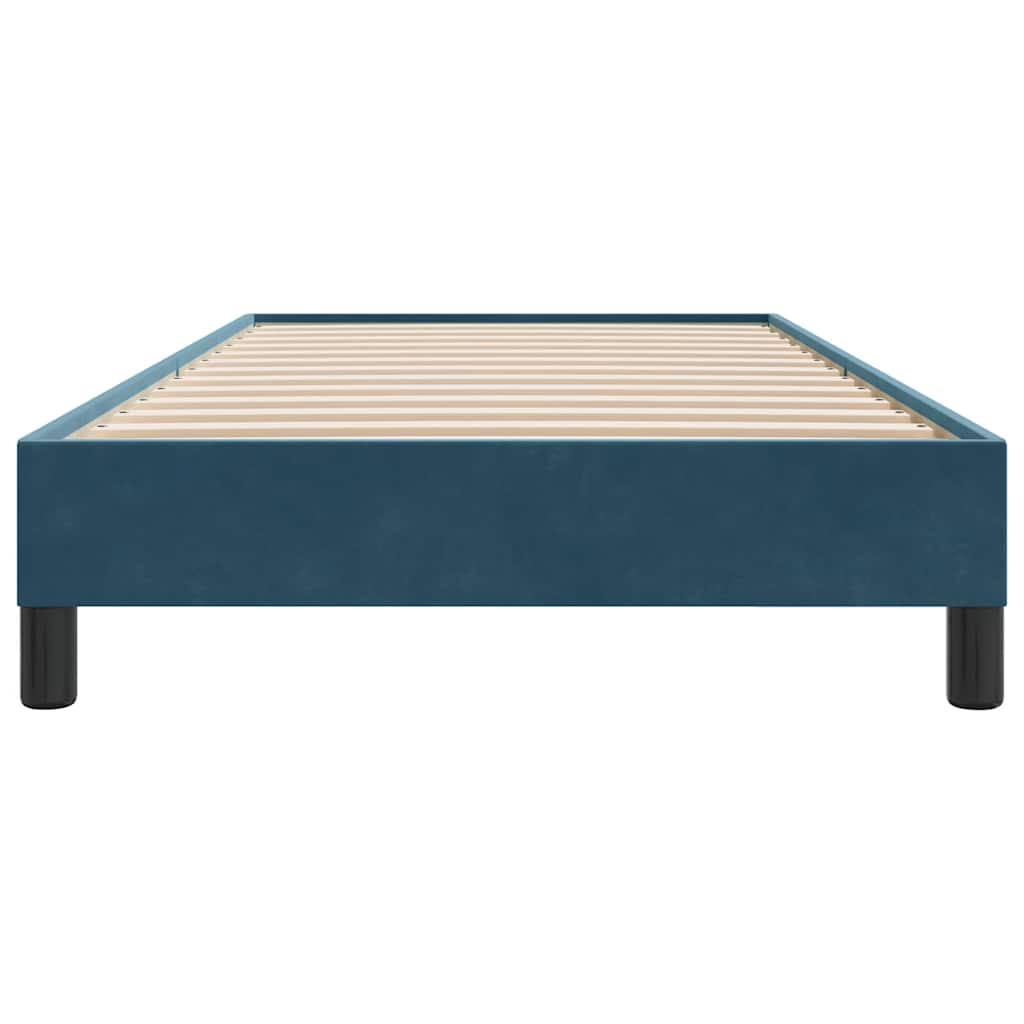 vidaXL Box Spring Κρεβάτι χωρίς στρώμα Σκούρο μπλε Βελούδινο