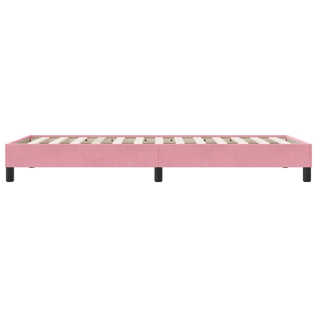 vidaXL Box Spring Κρεβάτι χωρίς στρώμα Ροζ 90x210 cm Βελούδινο
