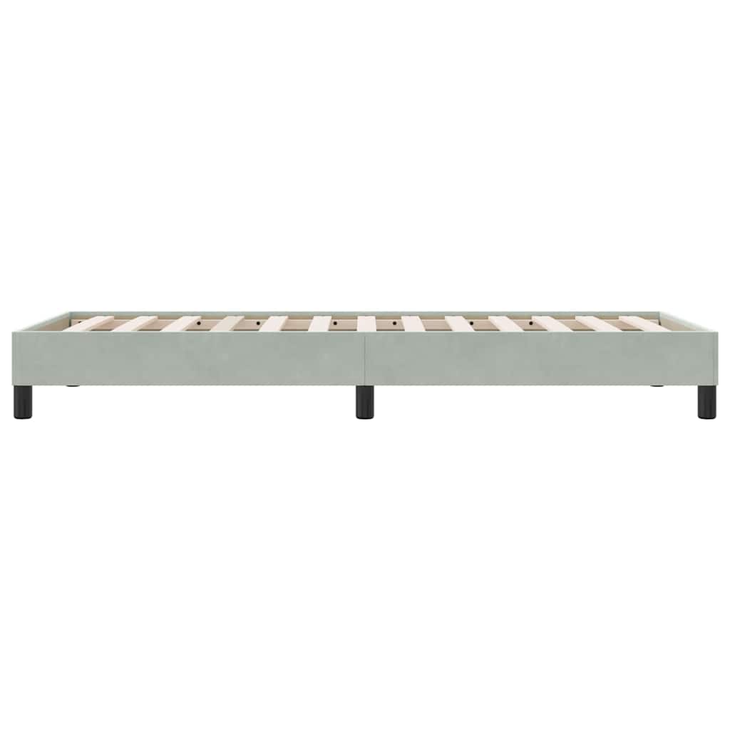 vidaXL Box Spring Κρεβάτι χωρίς στρώμα Ανοιχτό γκρι Βελούδινο