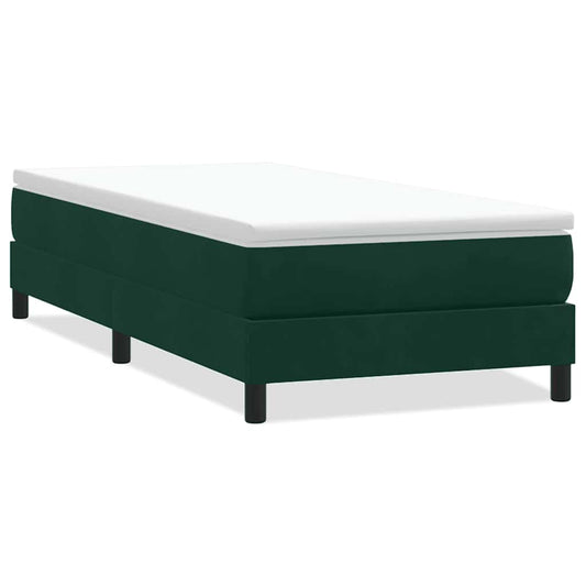 vidaXL Box Spring Κρεβάτι χωρίς στρώμα Σκούρο πράσινο Βελούδινο