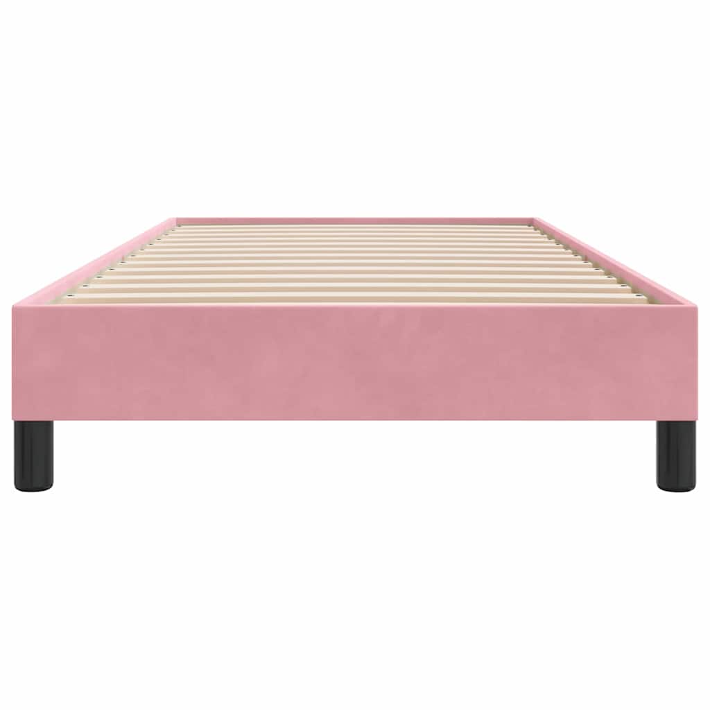 vidaXL Box Spring Κρεβάτι χωρίς στρώμα Ροζ 100x210 cm Βελούδινο