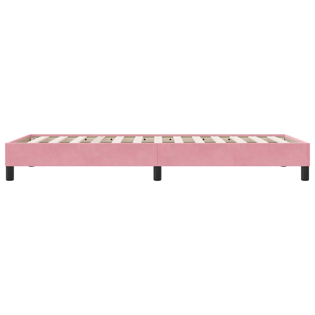 vidaXL Box Spring Κρεβάτι χωρίς στρώμα Ροζ 100x210 cm Βελούδινο