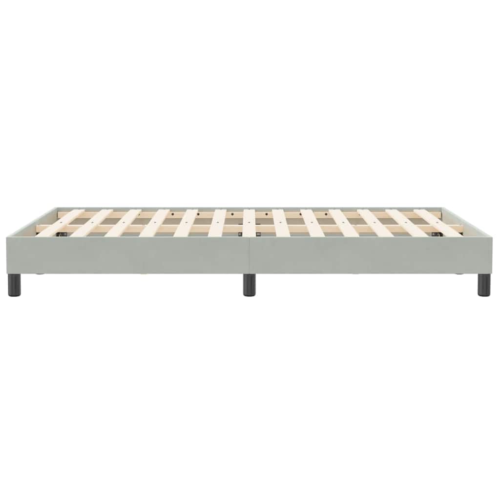 vidaXL Box Spring Κρεβάτι χωρίς στρώμα Ανοιχτό γκρι Βελούδινο