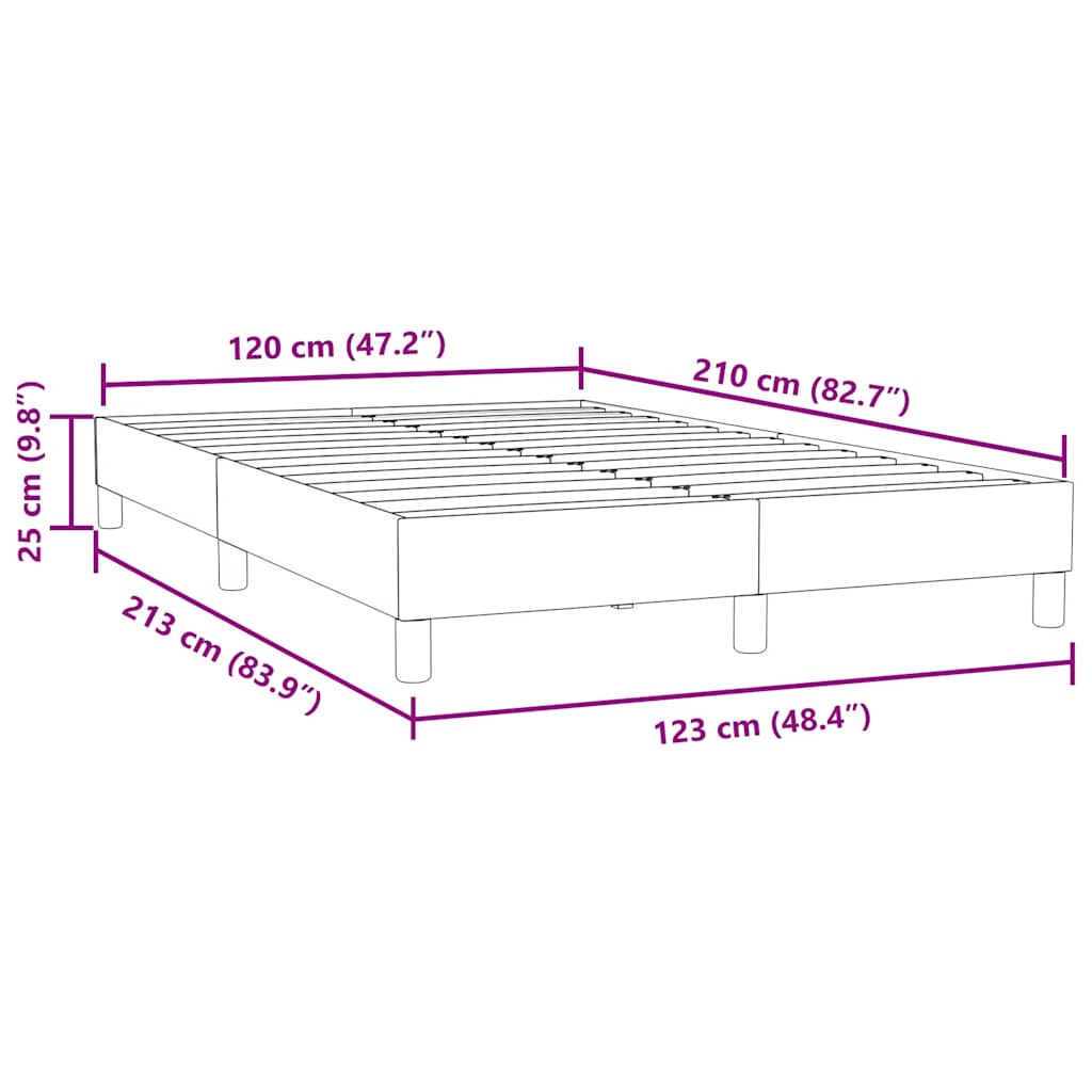 vidaXL Box Spring Κρεβάτι χωρίς στρώμα Ανοιχτό γκρι Βελούδινο