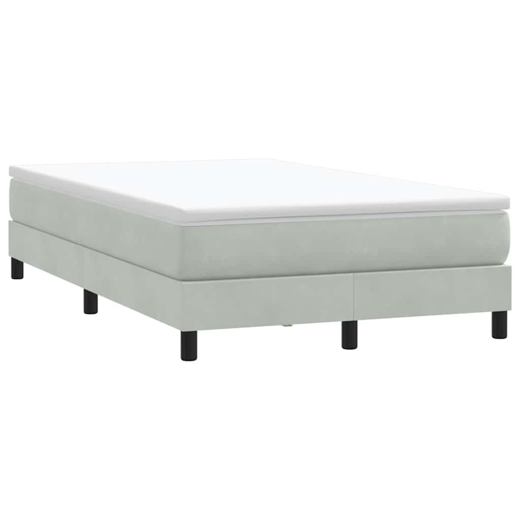 vidaXL Box Spring Κρεβάτι χωρίς στρώμα Ανοιχτό γκρι Βελούδινο