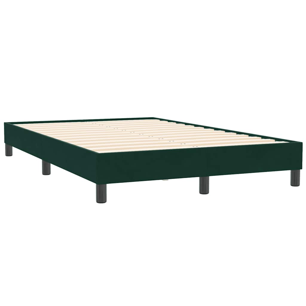 vidaXL Box Spring Κρεβάτι χωρίς στρώμα Σκούρο πράσινο Βελούδινο