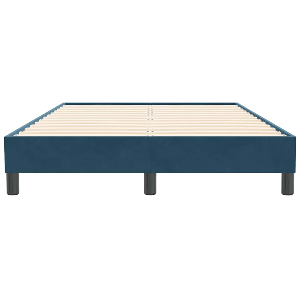 vidaXL Box Spring Κρεβάτι χωρίς στρώμα Σκούρο μπλε Βελούδινο