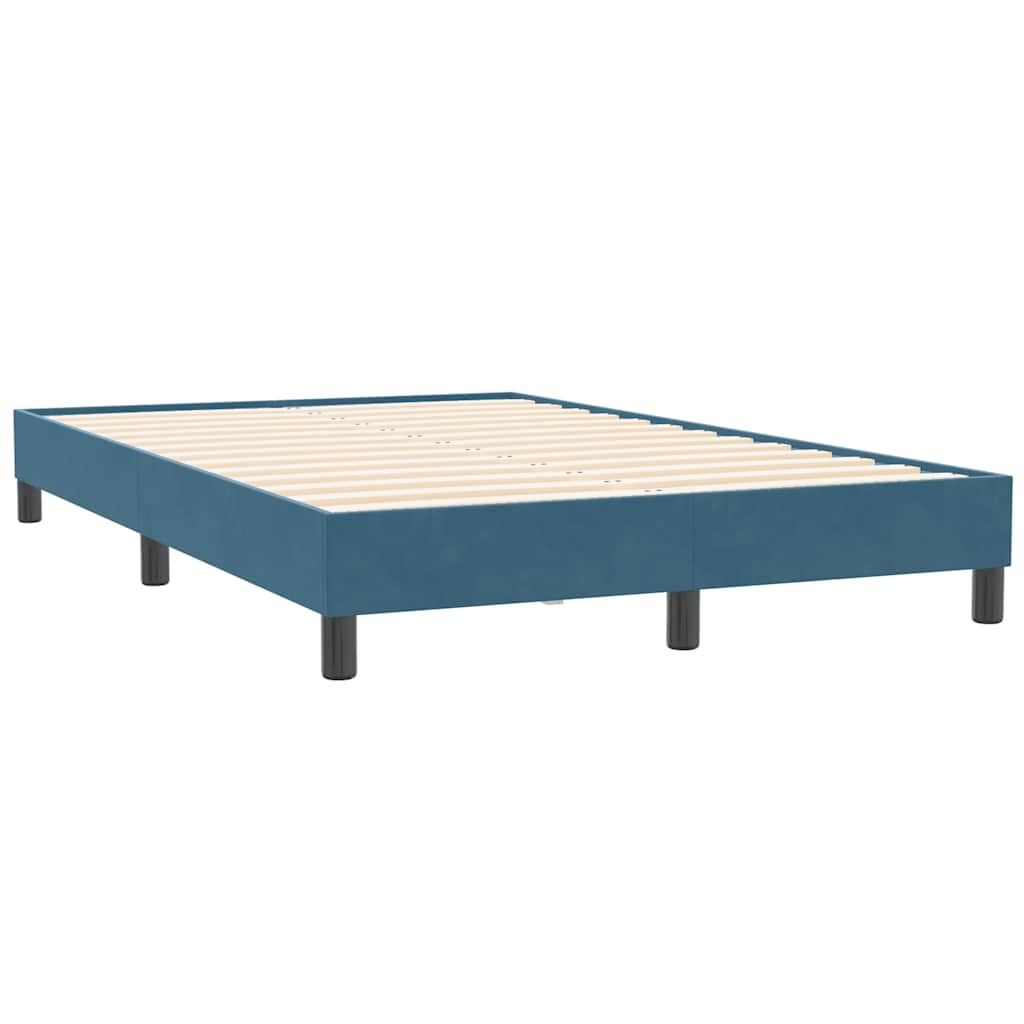 vidaXL Box Spring Κρεβάτι χωρίς στρώμα Σκούρο μπλε Βελούδινο