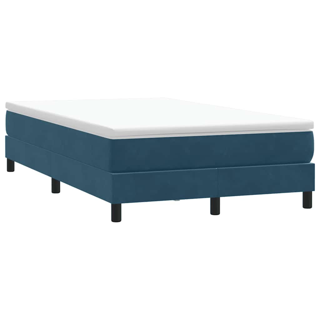 vidaXL Box Spring Κρεβάτι χωρίς στρώμα Σκούρο μπλε Βελούδινο