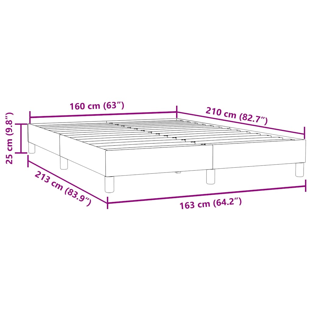 vidaXL Box Spring Κρεβάτι χωρίς στρώμα ανοιχτό γκρι Βελούδινο
