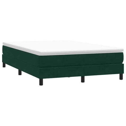 vidaXL Box Spring Κρεβάτι χωρίς στρώμα Σκούρο πράσινο Βελούδινο