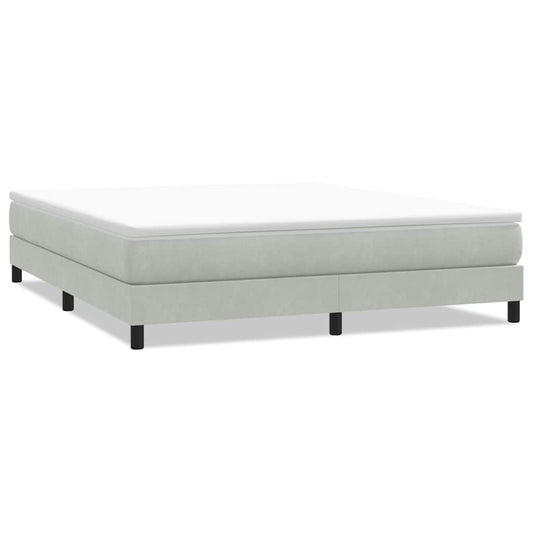 vidaXL Box Spring κρεβάτι χωρίς στρώμα ανοιχτό γκρι Βελούδινο