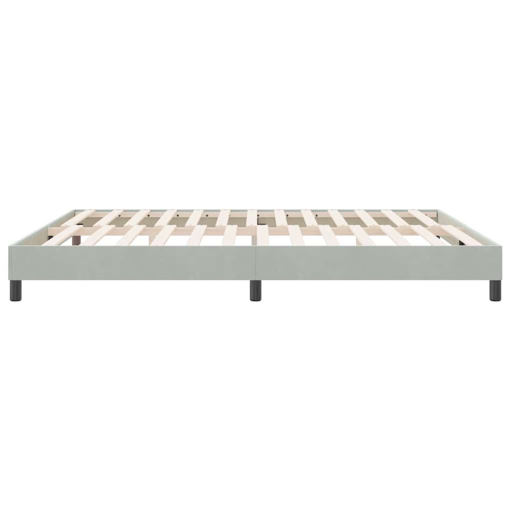 vidaXL Box Spring κρεβάτι χωρίς στρώμα ανοιχτό γκρι Βελούδινο