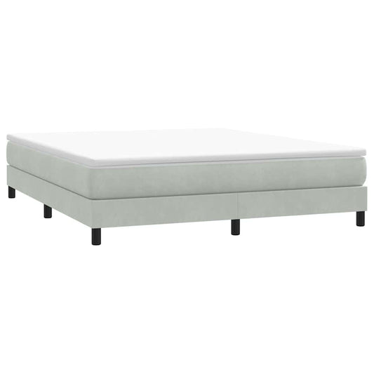 vidaXL Box Spring κρεβάτι χωρίς στρώμα ανοιχτό γκρι Βελούδινο