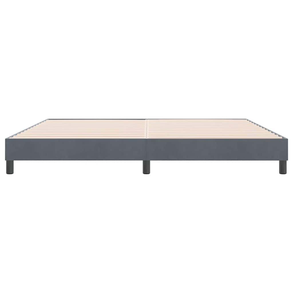 vidaXL Box Spring Κρεβάτι χωρίς στρώμα Σκούρο γκρι Βελούδινο
