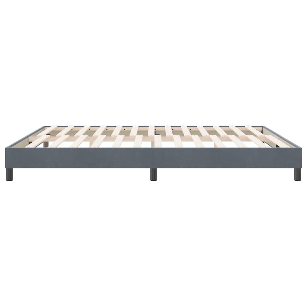 vidaXL Box Spring Κρεβάτι χωρίς στρώμα Σκούρο γκρι Βελούδινο