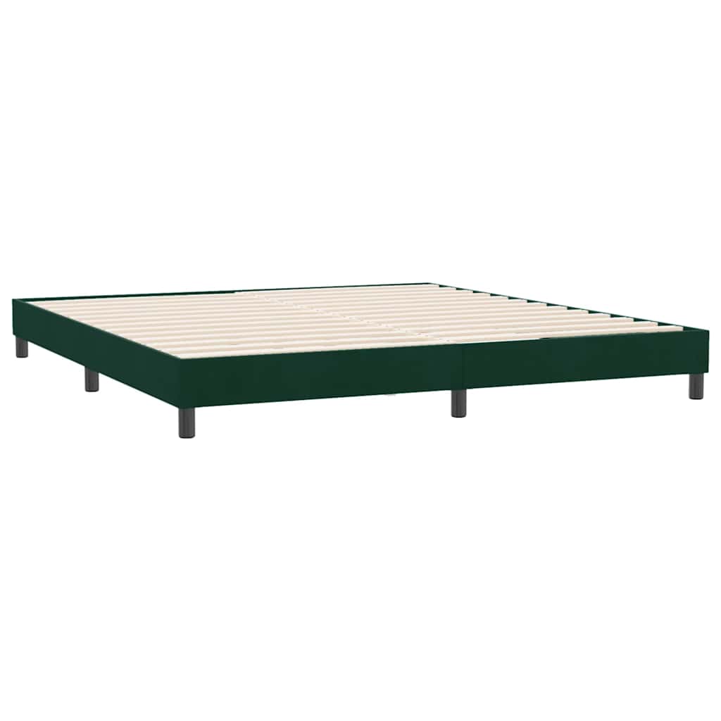 vidaXL Κρεβάτι Boxspring χωρίς Στρώμα Σκούρο Πράσινο 180x210εκ.