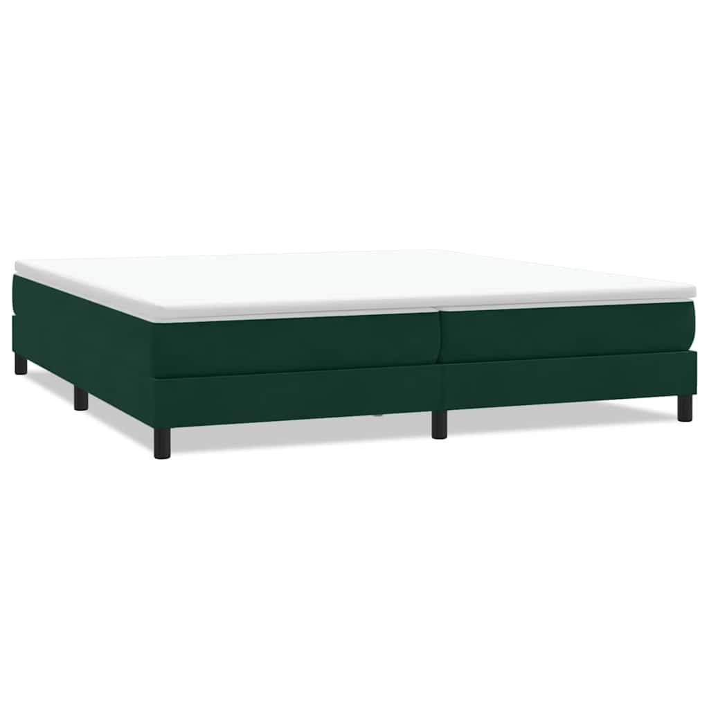vidaXL Κρεβάτι Boxspring χωρίς Στρώμα Σκούρο Πράσινο 200x210εκ