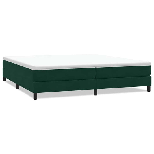 vidaXL Κρεβάτι Boxspring χωρίς Στρώμα Σκούρο Πράσινο 200x210εκ