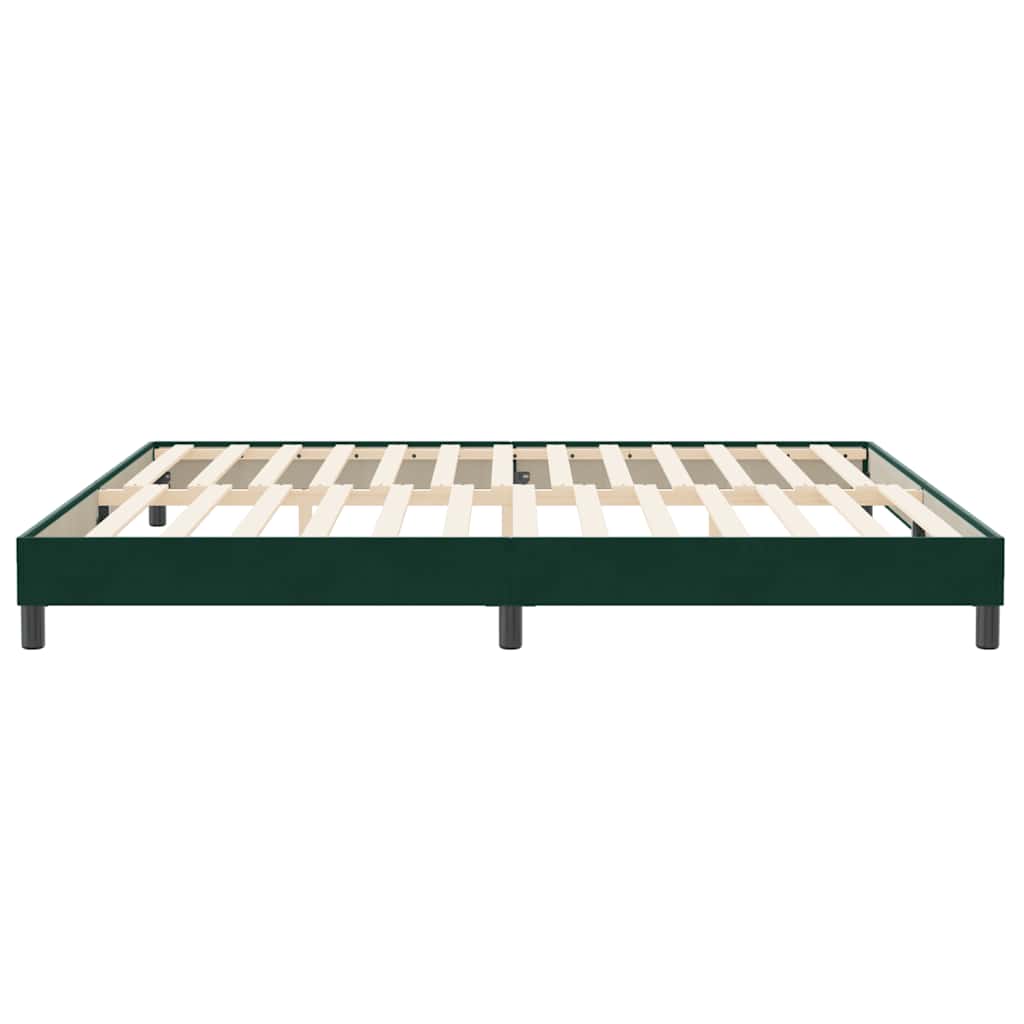 vidaXL Κρεβάτι Boxspring χωρίς Στρώμα Σκούρο Πράσινο 200x210εκ