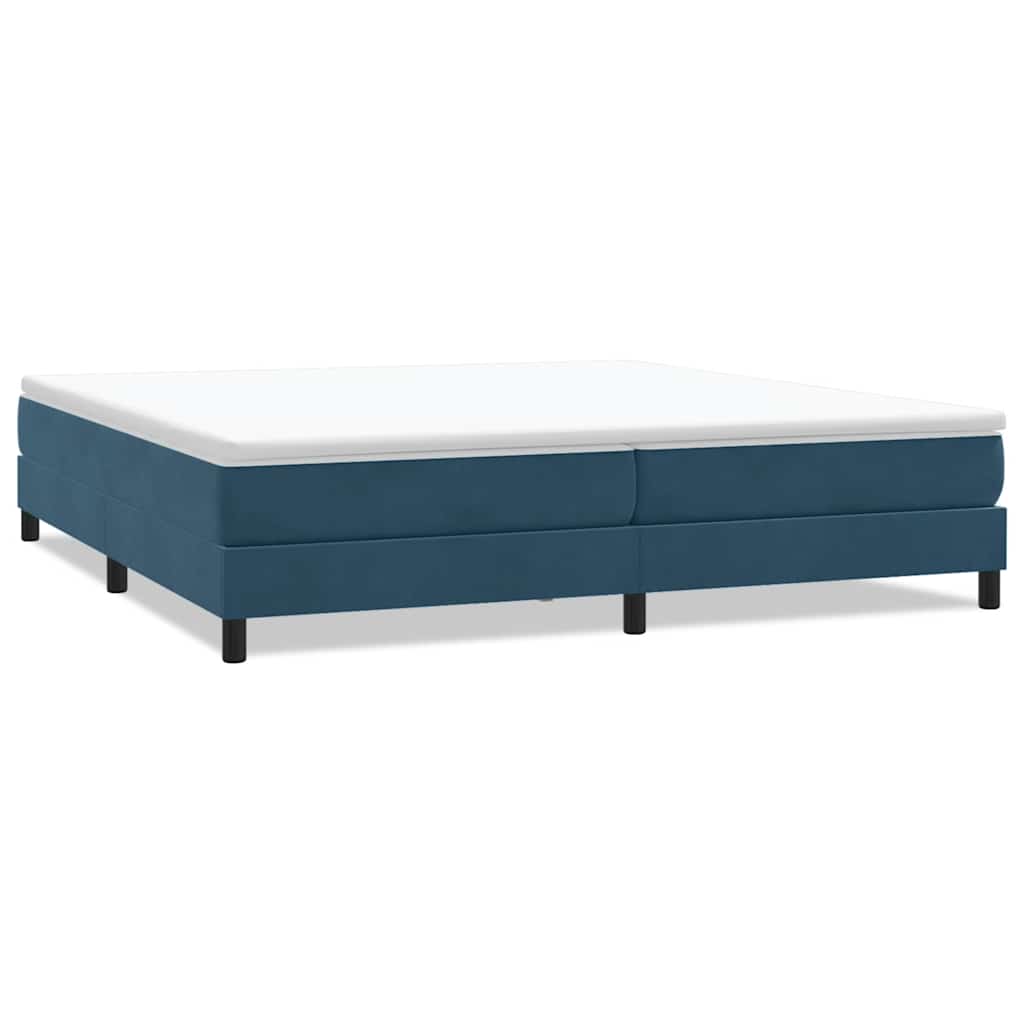 vidaXL Κρεβάτι Boxspring χωρίς Στρώμα Σκούρο Μπλε 200x220 εκ Βελούδινο
