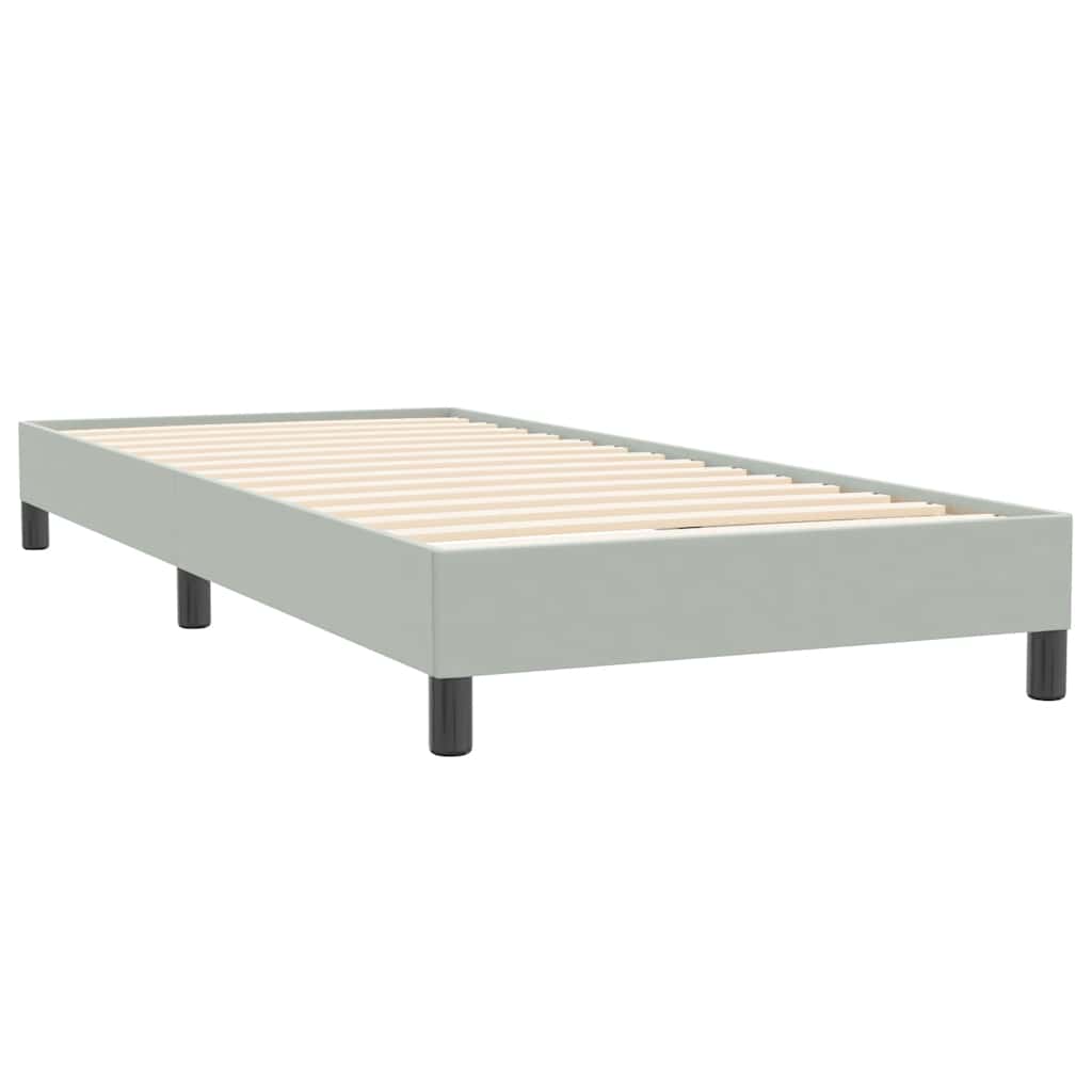 vidaXL Box Spring κρεβάτι χωρίς στρώμα ανοιχτό γκρι 80x220cm Βελούδινο