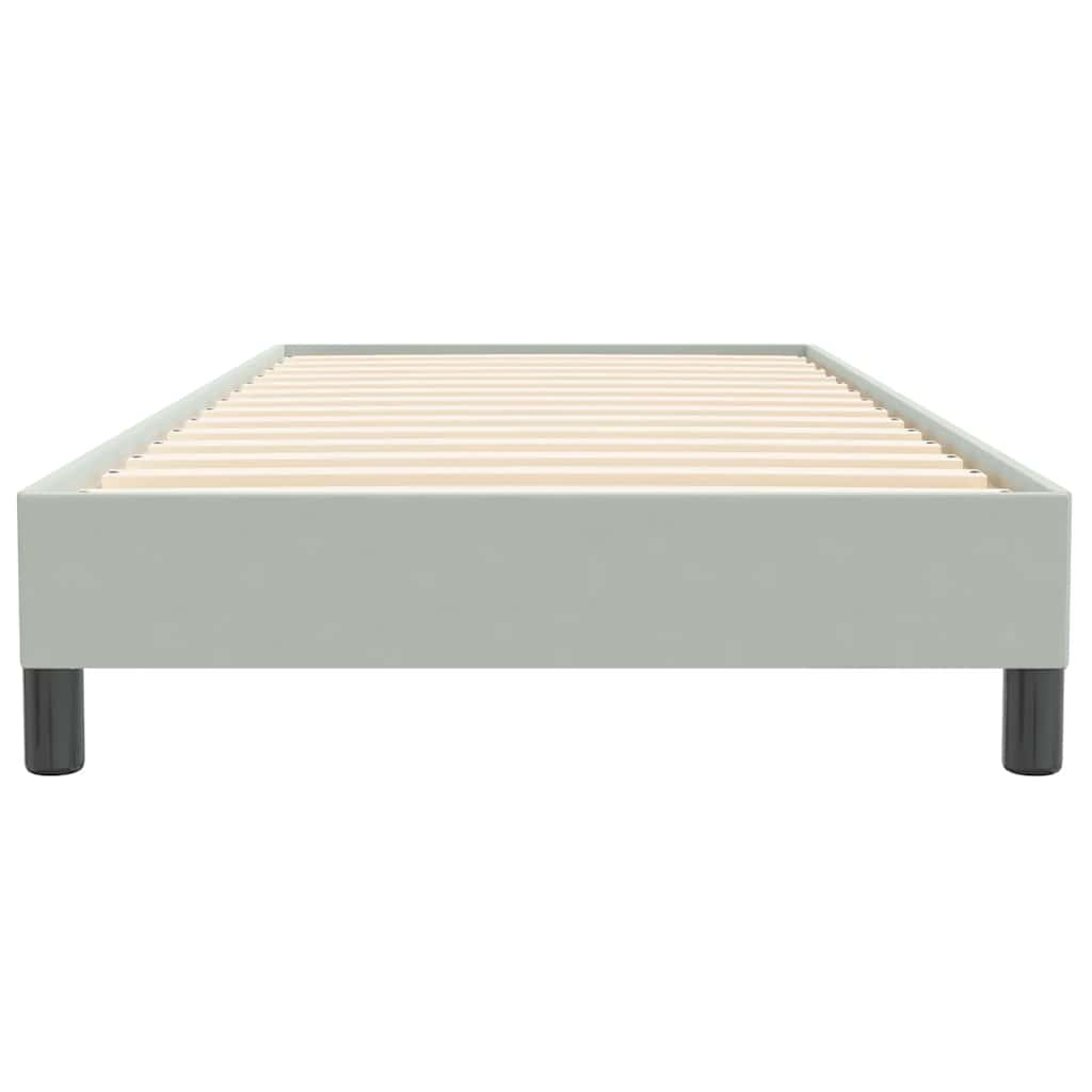 vidaXL Box Spring κρεβάτι χωρίς στρώμα ανοιχτό γκρι 80x220cm Βελούδινο