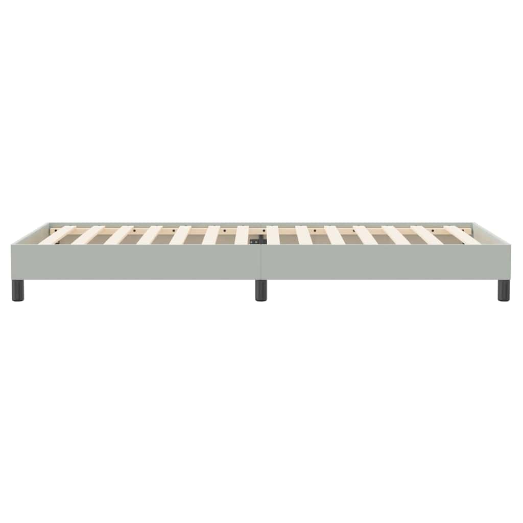 vidaXL Box Spring κρεβάτι χωρίς στρώμα ανοιχτό γκρι 80x220cm Βελούδινο