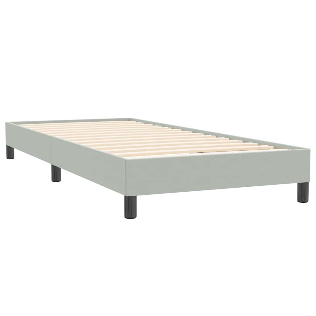 vidaXL Box Spring κρεβάτι χωρίς στρώμα ανοιχτό γκρι 80x220cm Βελούδινο