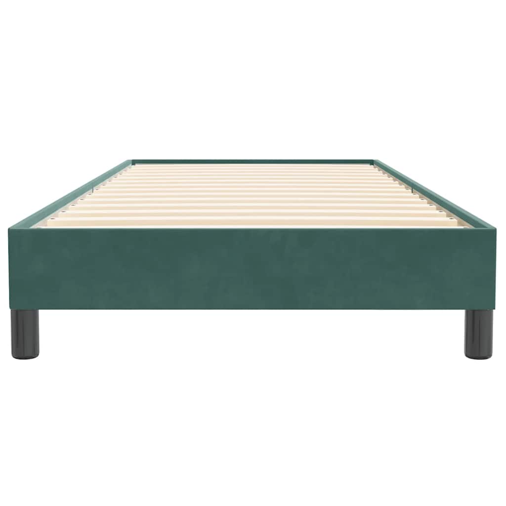 vidaXL Box Spring κρεβάτι χωρίς στρώμα σκούρο πράσινο 80x220εκ