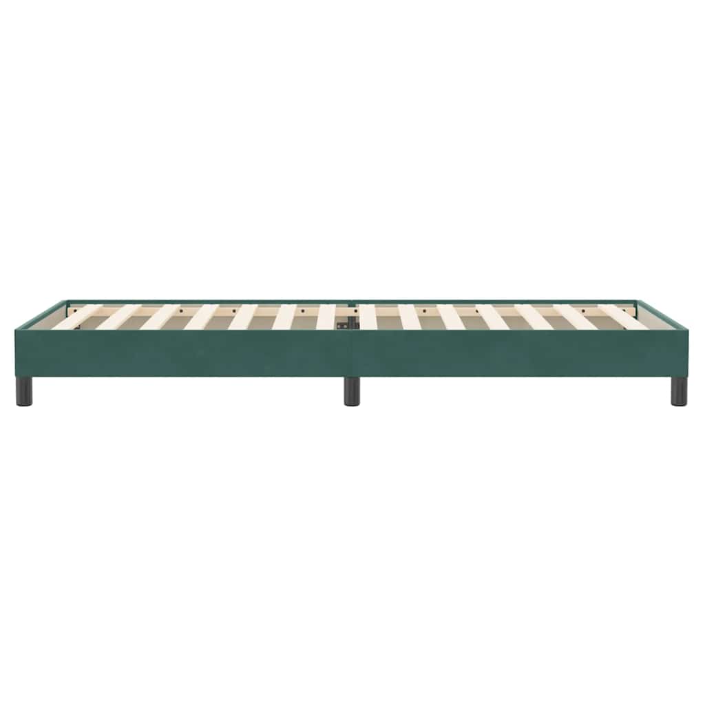 vidaXL Box Spring κρεβάτι χωρίς στρώμα σκούρο πράσινο 80x220εκ