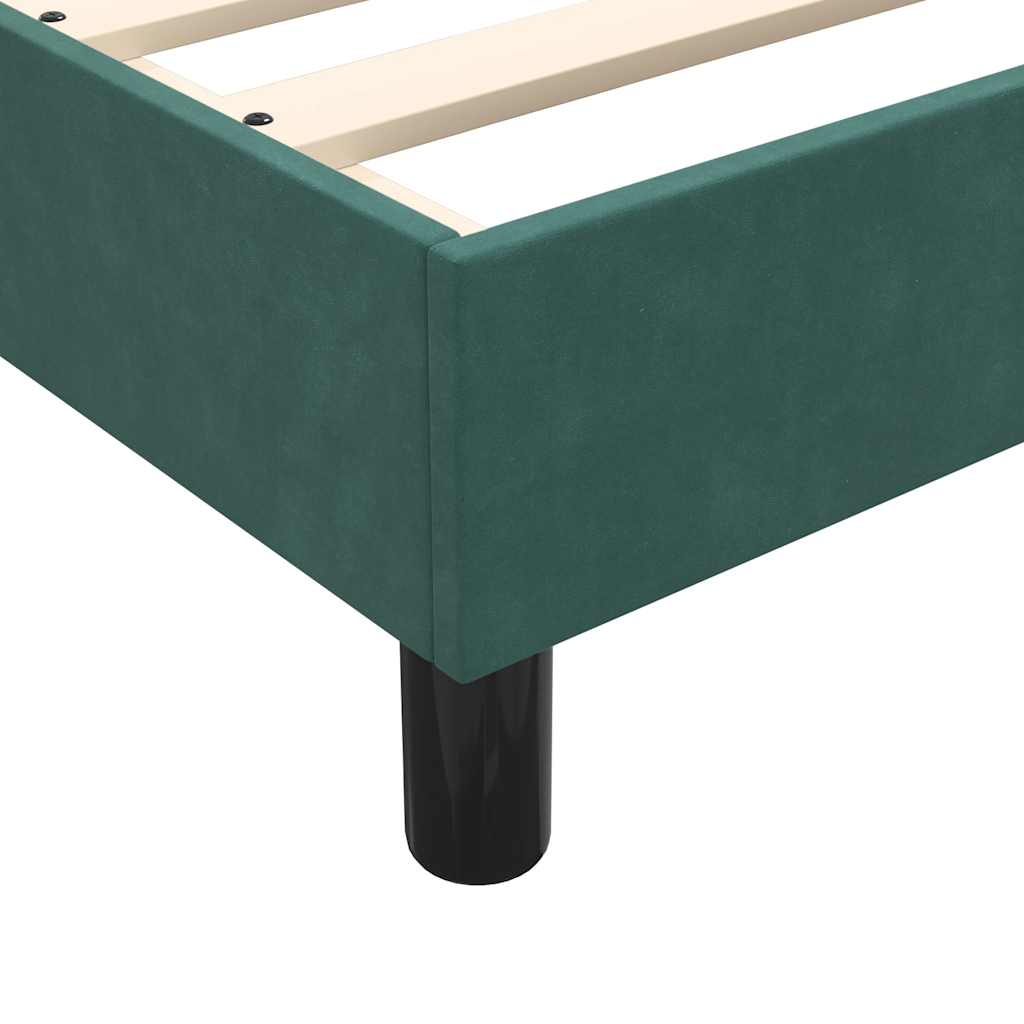 vidaXL Box Spring κρεβάτι χωρίς στρώμα σκούρο πράσινο 80x220εκ
