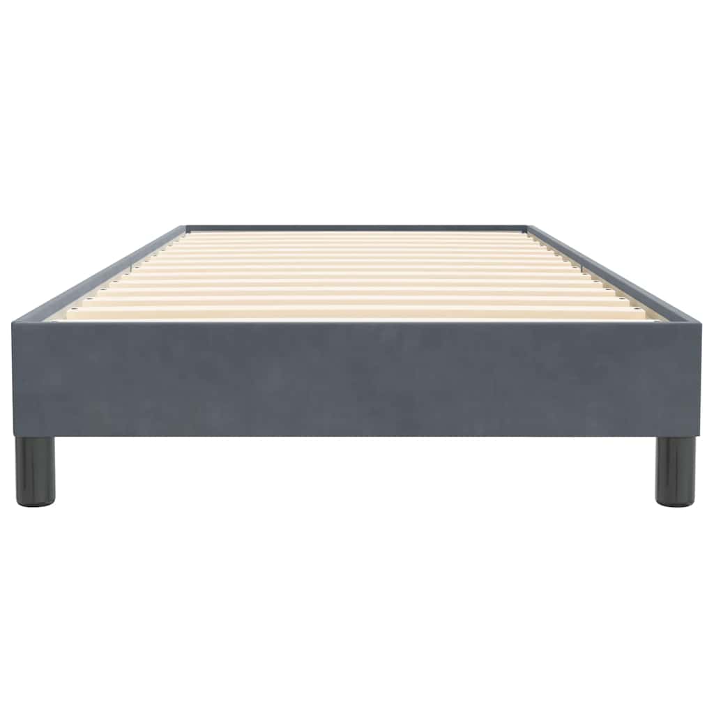 vidaXL Box Spring Κρεβάτι χωρίς στρώμα Σκούρο γκρι 100x220 εκ.
